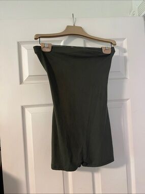 Fashion Nova Olive Green Tube Mini Skirt - Women